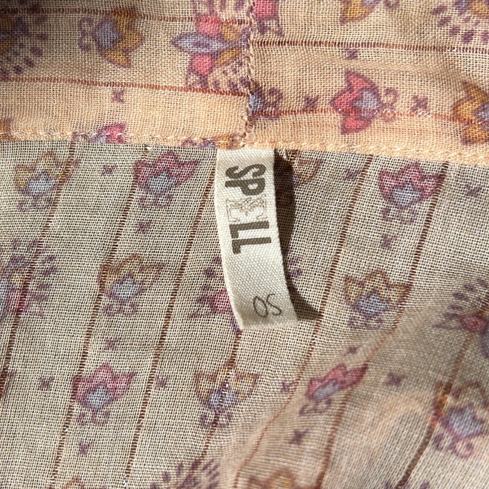 EUC Spell Vintage Desert Rose Short Kimono with tie one size - Picture 4 of 9